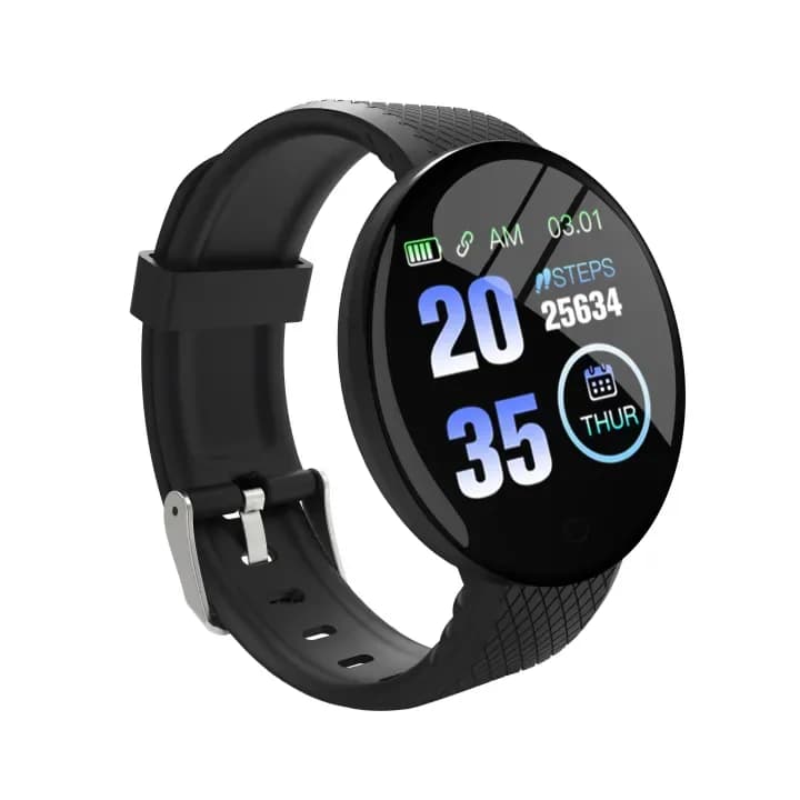 D18 Smart Watch Men Heart Rate BT Smartwatch Blood Pressure Round Fitness Sleep